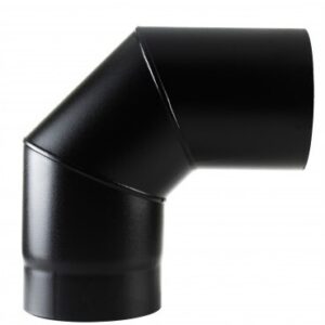 Vitreous Matt Black 125mm x 90 Degree Bend