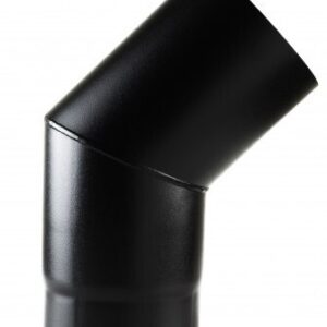 Vitreous Matt Black 150mm x 45 Degree Bend