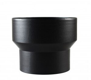 Vitreous Matt Black 150mm to 125mm Reducer
