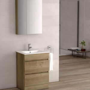 Viena Oak 600 Floor Unit & Basin