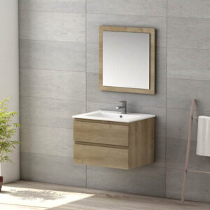 Viena Oak 800 Wall Hung Unit & Basin