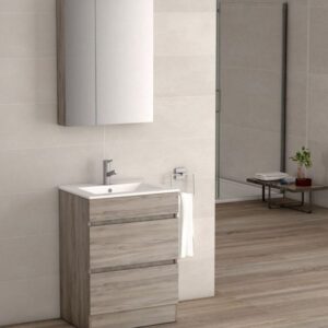 Viena Grey Ash 600 Floor Unit & Basin