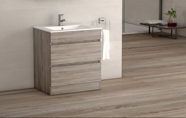 Viena Grey Ash 800 Floor Unit & Basin