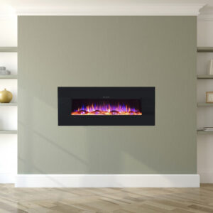 Ezee Glow Zara Black Wall Mounted Electric Fire 50''