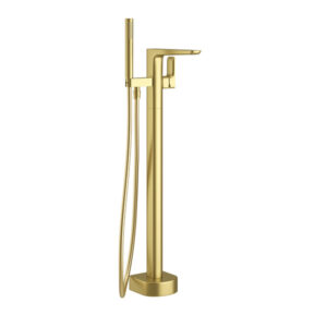 Lir Brushed Brass Freestanding Bath Shower Mixer