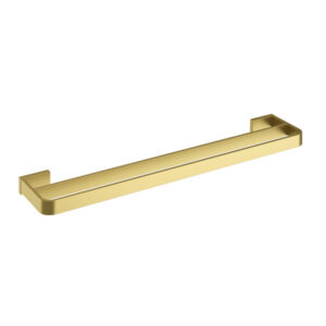 Aqua Double Towel Rail Brushed Brass