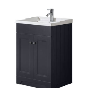 Rome 600 Anthracite Unit & Basin (Floor Standing)