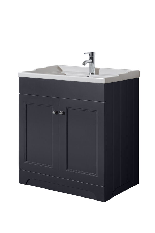 Rome 800 Anthracite Unit & Basin (Floor Standing)