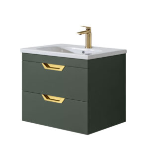 Luna 800 Sage Green Unit & Basin (Wall Hung)
