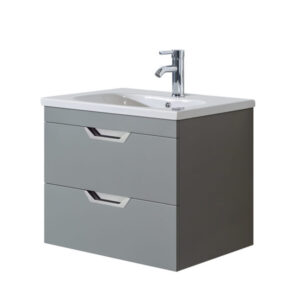 Luna 800 Lead Grey Unit & Basin (Wall Hung)