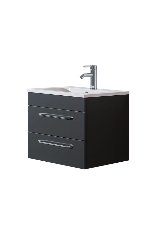 Siena 600 Lead Grey Unit & Basin (Wall Hung)