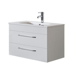 Siena 800 White Unit & Basin (Wall Hung)