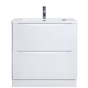 Hudson 500 White Unit & Basin (Floor Standing)