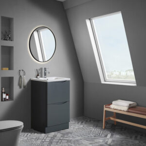Hudson 500 Grey Unit & Basin (Floor Standing)
