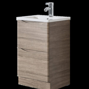 Hudson 500 Oak Unit & Basin (Floor Standing)