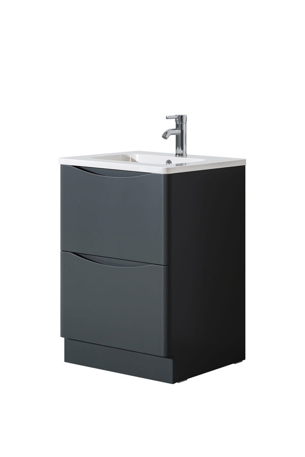 Hudson 600 Grey Unit & Basin (Floor Standing)