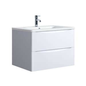 Hudson 600 White Unit & Basin (Wall Hung)