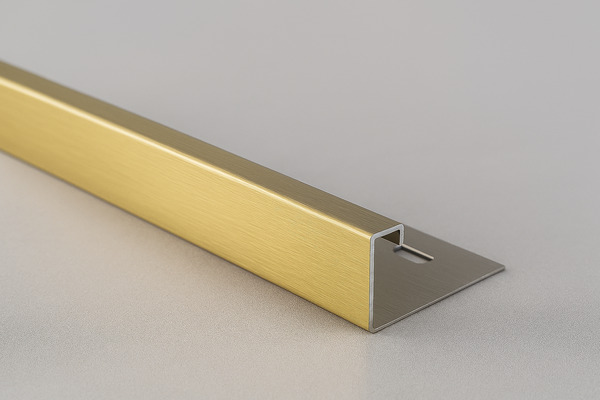 Gold Brushed 10mm Straight Edge Trim
