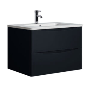 Hudson 600 Black Unit & Basin (Wall Hung)