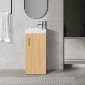 Oreo 400mm Oak Cloakroom Unit