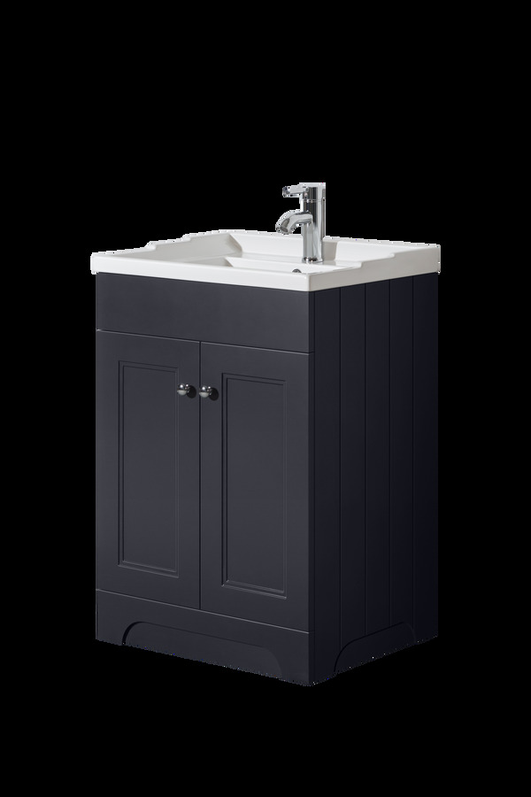 Rome 600 Anthracite Unit & Basin (Floor Standing) - Image 2