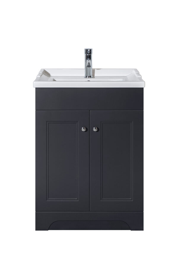 Rome 600 Anthracite Unit & Basin (Floor Standing) - Image 3