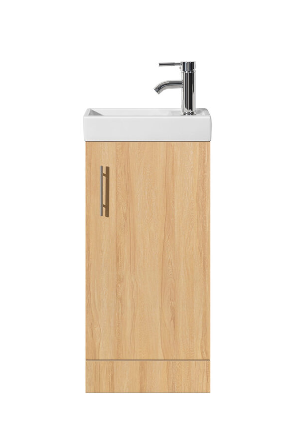 Oreo 400mm Oak Cloakroom Unit - Image 3